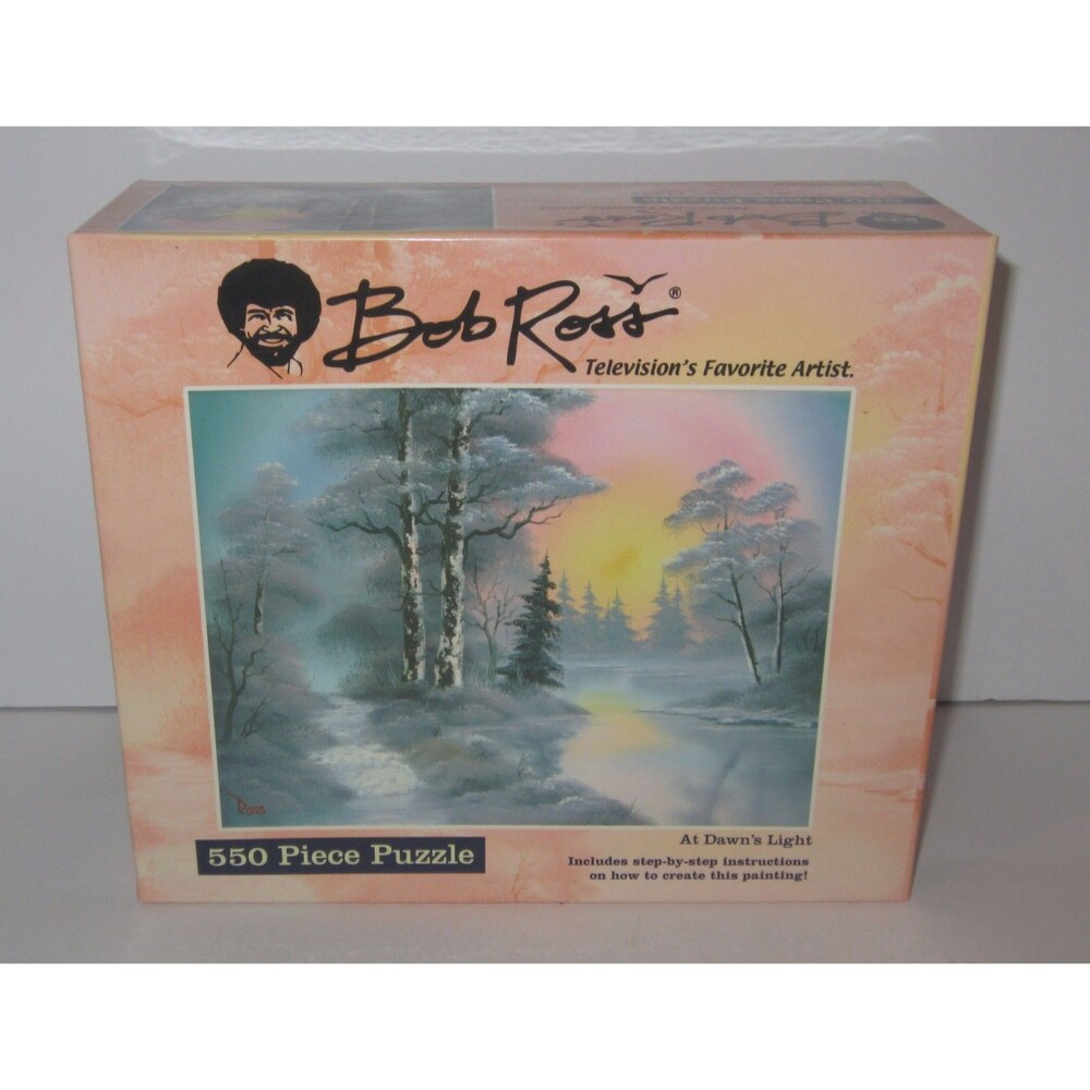 Bob Ross - At Dawn's Light - 550 Piece Puzzle - Pressman - Brand New & Sealed!